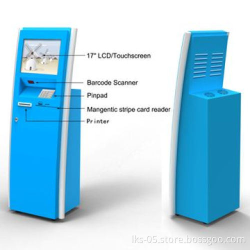 Payment kiosk terminal with 17-inch touch screen and card reader function